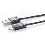 Abbildung zeigt KT610 Micro-USB Daten/Ladekabel mit langem 8mm Stecker