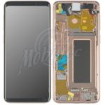 Abbildung zeigt Original Galaxy S9 Duos (SM-G960FD) Frontschale mit Display + Touchscreen sunrise gold