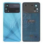 Abbildung zeigt Poco X4 Pro 5G Rückschale Akkudeckel blau mit Kameraglas