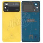 Abbildung zeigt Original Poco X4 Pro 5G Rückschale Akkudeckel gelb mit Kameraglas