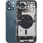Abbildung zeigt iPhone 12 Pro Max Rückschale m. Seiten-Rahmen +Kameraglas blau