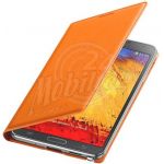 Abbildung zeigt Original Galaxy Note 3 (SM-N9005) Akkudeckel mit Lederflappe wild orange EF-WN900BO